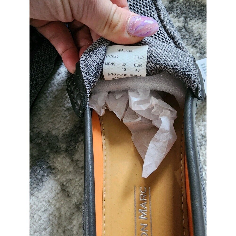 NEW Aston Marc Walk 02 Men's Shoe Size 13 M Grey Breathable Mesh Slip On Loafers - Picture 8 of 10